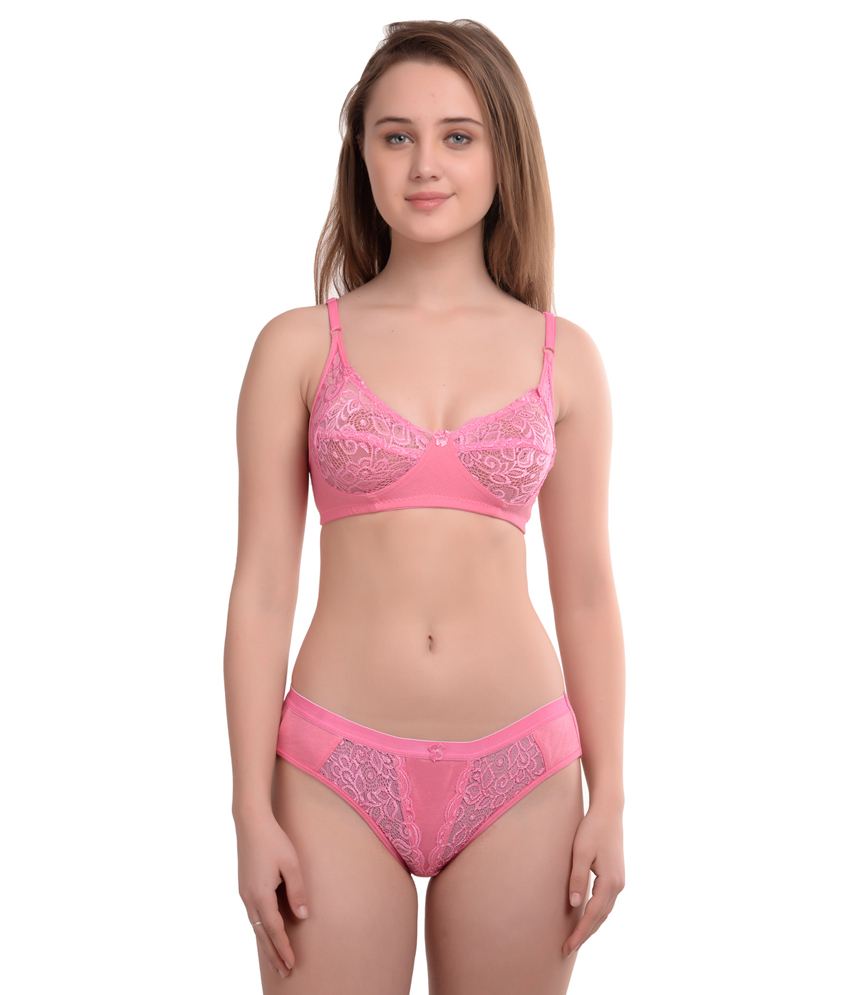 Cotton Bra & Panty Set For Women
