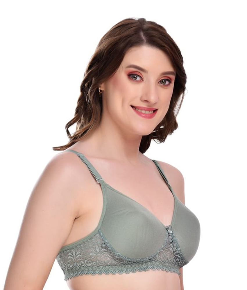 Pack of 3 Cotton Blend Lightly Padded Bralette Bra